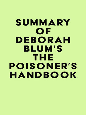 cover image of Summary of Deborah Blum's the Poisoner's Handbook